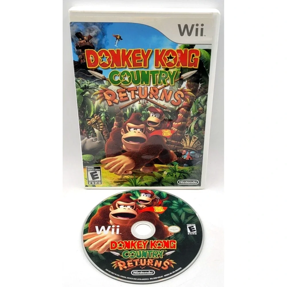 Donkey Kong Country Returns (Nintendo Wii) GAME & CASE‎